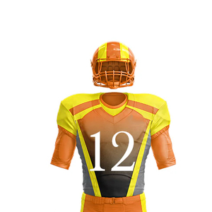 เครื่องแบบอเมริกันฟุตบอลแขนสั้นระบายอากาศได้เครื่องแบบอเมริกันฟุตบอลทำจากโรงงานที่มีน้ำหนักเบาปรับสีและขนาดได้ตามต้องการ - Product Image 4