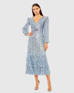 ชุดราตรีทรงเอไลน์ประดับลูกปัด ยาวระดับชา สำหรับงานปาร์ตี้ในไนต์คลับ หรืองานแต่งงาน ให้ลุคเซ็กซี่และหรูหรา - Product Image 1