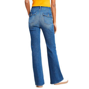 Pantalones acampanados medios informales para mujer Material transpirable de la mejor calidad Servicio OEM Venta directa de fábrica Bajo MOQ Artículo de Invierno Caliente Barato - Product Image 3