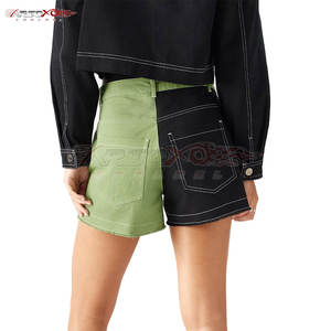 Pantalones cortos vaqueros transpirables informales de cintura alta para mujer con puños doblados y ajuste regular para la comodidad diaria Diseño rasgado - Product Image 5