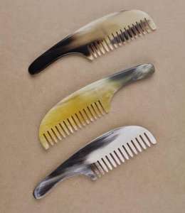 Peine de cuerno para el cabello personalizado, peine de dientes anchos para Barba personalizado con logotipo personalizado para mujeres negras, artesanía hecha a mano de búfalo - Product Image 5