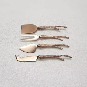 Juego de Cubiertos de Acero Inoxidable para Hotel y Restaurante, Latón Macizo Pulido en Oro con Mango de Acrílico, Utensilios de Cocina - Product Image 1