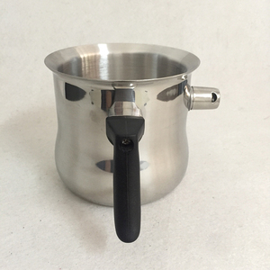 Novo Design Recipiente De Cozinha Prata Quente Bule Aquecedor Yougurt Tampa Parede Dupla Alça De Fervura Panela De Aço Inoxidável Panela De Leite - Product Image 5