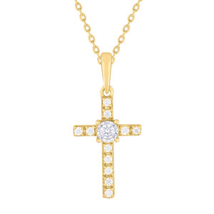Rikhava Real Diamond Cross colgante cadena buen precio accesorio de moda para boda compromiso o fiesta - Product Image 4