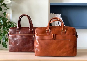 Men's Brown Leather Briefcase <b>Laptop</b> Cover Business Style <b>Shoulder</b> <b>Bag</b> Gift LPG-0083 - Product Image 2