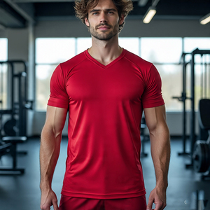 Entraînement musculation t-shirt hommes 100% coton athlétique vêtements de sport t-shirt hommes haute qualité été exercice t-shirt hommes - Product Image 3