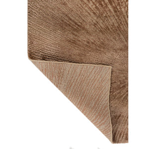 Uvenuti Abstract Pattern Beige & <b>Brown</b> Hand Knotted <b>Wool</b> & Bamboo Silk Rug for Home LRB-5005 - Product Image 5