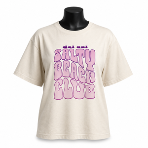 Camiseta de Algodón Grueso Personalizada para Mujer, Estilo Holgado con Hombros Caídos, Informal - Product Image 1
