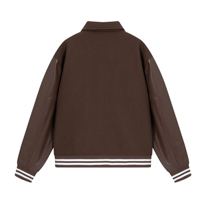 Chaqueta de Hombre de Cuero PU con Logotipo Personalizado de Béisbol, Estilo Urbano, Bordada, Talla Grande, Nueva Llegada de Fábrica, Alta Calidad - Product Image 3