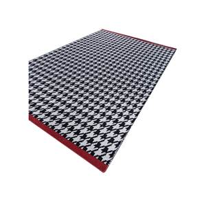 พรมขนสัตว์ทอมือลายสานแบบแบน Alhambra สีเทาและสีดำ รูปทรงสี่เหลี่ยมผืนผ้า ลายต่อผ้าแบบจิ๊กซอว์และแพทช์เวิร์ค สำหรับห้องนั่งเล่นและห้องนอน-ADWP-13049 - Product Image 2