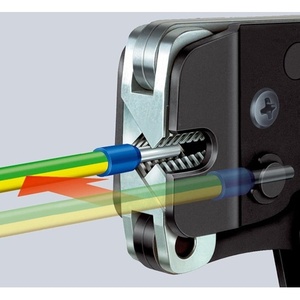 Pince à pêche KNIPEX avec une longueur totale de 190 mm, 0,08-10,0 + 16 mm (AWG 28-5), poignées bicolores polies, fonction de sertissage - Product Image 3