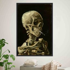 Printed Canvas Artwork - Vincent Van Gogh Glass Print Inspired Wall Decor,BLACK <b>FRAMED</b> CANVAS - Product Image 1