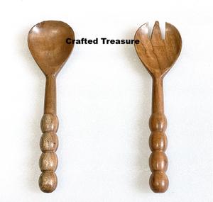 ชุดเสิร์ฟสลัดกระดูกและไม้สไตล์หรูหราเครื่องมือตักช้อนและส้อมสลัดเป็นมิตรต่อสิ่งแวดล้อม - Product Image 3