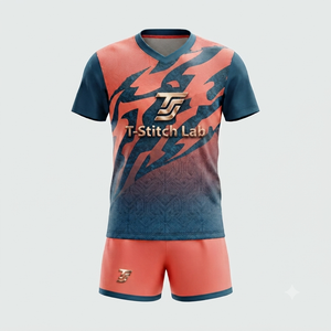 Nuevo Uniforme de Voleibol Unisex Estampado de Manga Corta con Cuello en V, Absorbente de Humedad, 100% Poliéster, para Todas las Temporadas - Product Image 3