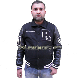 Écusson de broderie chaud de haute qualité pour hommes OEM personnalisé veste universitaire Bomber Letterman pour hommes - Product Image 2