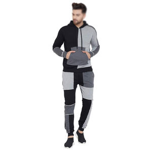 Chándal de entrenamiento de invierno Unisex de 2 piezas, pantalones de chándal de algodón 100% y conjunto de Jogger con capucha, pantalones Cargo con chándal para hombres - Product Image 2