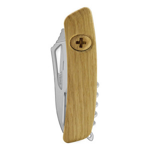 Coltello Pieghevole Swiza Le Chtillon ALLMATT SH03 TR-TT AM con Bordo Ondulato, 12 Funzioni, Manico in Legno di Quercia - Product Image 3