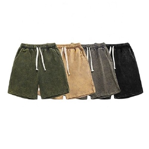Shorts Unisex para Adultos con Logotipo Personalizado, Transpirables, de Punto Recto, Lavados al Ácido, Estilo Vintage Desgastado, Estilo Playero - Product Image 4