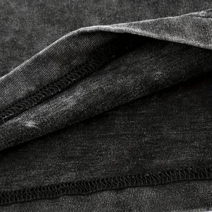 SMITHY SPORTS Custom Logo 100% Cotton <b>Acid</b> Wash Men's T-Shirt | Vintage Heavyweight Oversized Short Sleeve <b>Drop</b> Shoulder Knitted - Product Image 4