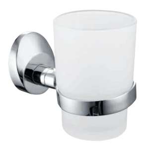 แก้วน้ำแบบเดี่ยวติดผนังสำหรับห้องน้ำห้องน้ำห้องน้ำผิวโครเมียมอัลลอยสังกะสีแบบทันสมัย - Product Image 1