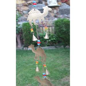 Handmade 84 cm Length Camel <b>Bells</b> Wall Hanging Indian Patio Decor String Decoration Windchime Animal Shape - Product Image 1