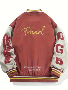 Veste en toile sur mesure pour hommes meilleure qualité adulte jeunesse Baseball Letterman polaire col montant veste de sport de qualité supérieure - Product Image 2