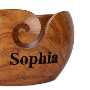 Grand bol à laine en bois de rose (7 pouces de diamètre x 4 pouces de hauteur), petit bol à laine, magnifique bol à laine en bois de hêtre antique fait à la main, de qualité supérieure - Product Image 2