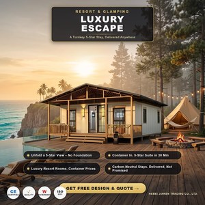 Suite d'hôtel modulaire certifiée de classe mondiale en conteneur de 40 pieds, extensible, préfabriquée, pour glamping, certifiée CE ISO, exportée dans 30 pays - Product Image 2