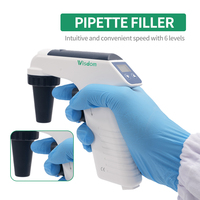 Remplisseur de pipette électrique WISDOM Gamme 0.1-100mL Contrôleur de contrôle à 6 vitesses avec écran LCD pour culture cellulaire et laboratoires cliniques