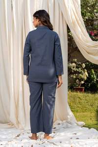 <b>2</b> <b>Piece</b> Set Cotton Printed Summer Night Suit Three Quarter Sleeve Casual Women <b>Dress</b> - Product Image 4