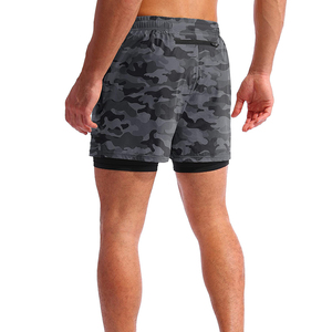 Shorts de bain à cordon de serrage imprimés décontractés pour la plage, shorts de sport personnalisés pour hommes, entraînement, fitness, course à pied, gym, compression - Product Image 4