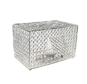 Caja de tarjeta de diseñador con cuentas de cristal, caja de tarjeta decorativa de alta calidad al por mayor, caja de cristal decorativa de mesa con forma personalizada - Product Image 4