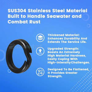 Anneaux de pêche en acier inoxydable, haute résistance, pour eau salée et eau douce, anneaux de pêche durables - Product Image 3