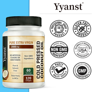 Huile de coco de haute qualité en gélules, marque privée, favorise un métabolisme sain et une peau et des cheveux sains, complément alimentaire. - Product Image 4