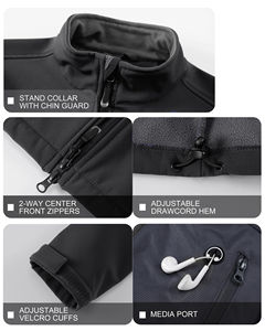 Premium Lightweight Softshell <b>Jacket</b> Denim Waterproof Soft Shell Warm <b>Fleece</b> <b>Lining</b> Zipper for Winter Outdoor <b>jacket</b> for men - Product Image 6