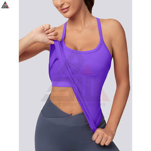 Logo personnalisé avant femmes automne/hiver décontracté sport entraînement débardeur col rond léger respirant - Product Image 6