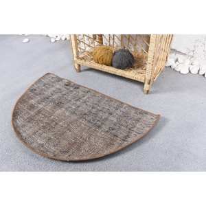 พรมปูพื้นขนสัตว์สีเบจสีน้ำตาลทำด้วยมือลายสี่เหลี่ยมผืนผ้าแบบชนบทพรมห้องนั่งเล่นด้านหลังทำด้วยมือ (250X150ซม.) - Product Image 3