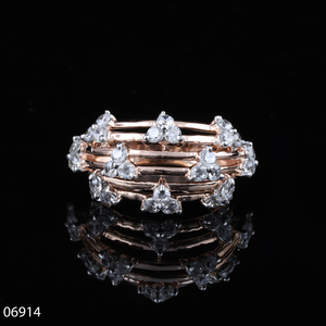 Bague de fiançailles en or rose plaqué or 14 carats avec diamant de laboratoire certifié taille brillant pour femmes, filles et adolescentes - Product Image 4