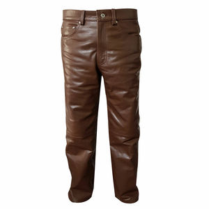 Pantalones de Lona de Cuero Genuino para Hombre, Modelo Nuevo Premium, Corte Ajustado, Casuales, Impermeables, Transpirables, de Alta Calidad, para Venta en Línea - Product Image 5