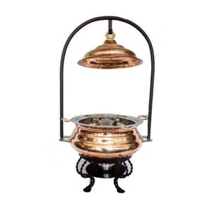 Juego de calentadores de alimentos de Metal dorado de lujo, cuenco de plato de frotamiento colgante de Catering duradero para fiestas de boda, Buffets, hoteles - Product Image 3