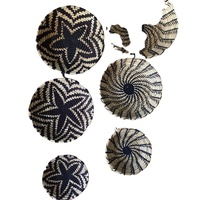 Plateaux Souvenirs Religieux en Paille et Osier, Style Marocain et Éthiopien, Origine MA