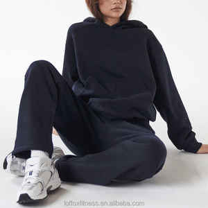 Chándal de Color liso para mujer, ropa de calle, recién llegado, chándal para mujer para adultos, chándal de algodón 100% informal personalizado para mujer - Product Image 3