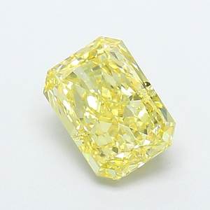 Diamante Radiante de 1.71ct VS1, Color Amarillo Intenso, Cultivado en Laboratorio - Product Image 1