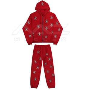 Conjunto Deportivo Premium Personalizado para Hombre con Pedrería, Detalles de Piedras, Diseño de Dos Piezas - Product Image 2
