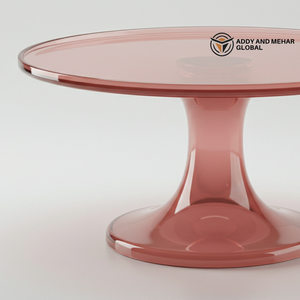 Base para Pastel de Resina Rosa Brillante, Pedestal Redondo Moderno, Ecológico y No Tóxico, Apto para Lavavajillas, para Pasteles y Repostería - Product Image 3