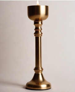 Fabricant direct, porte-bougie en métal doré de haute qualité avec pots à bougies en verre pour la maison et le jardin - Product Image 2