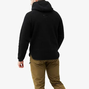 Sweat à capuche en polaire sherpa pour homme, sur mesure, uni, délavé à l'acide, polyester/coton, grande taille, confortable, doux, élégant, automne, rapide - Product Image 5