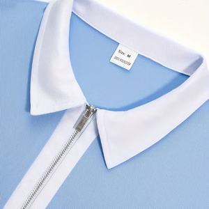 Polo de golf para hombre de secado rápido con cremallera y bolsillo, con tela de secado rápido, diseño personalizado y logotipo. - Product Image 3