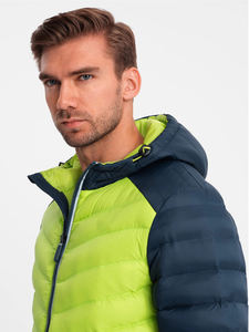 Chaquetas de invierno acolchadas ligeras de fibras recicladas de fábrica personalizadas para hombre, chaqueta de entrenamiento al aire libre acolchada impermeable y cálida para hombre - Product Image 2