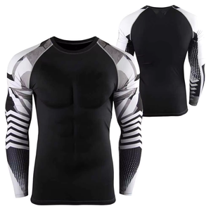 Rashguard Man BJJ Custom Top Quality Judo Running Polyester Workout <b>Compression</b> and Loose T <b>Shirts</b> Guards Rash Guard <b>for</b> <b>Men</b> - Product Image 1